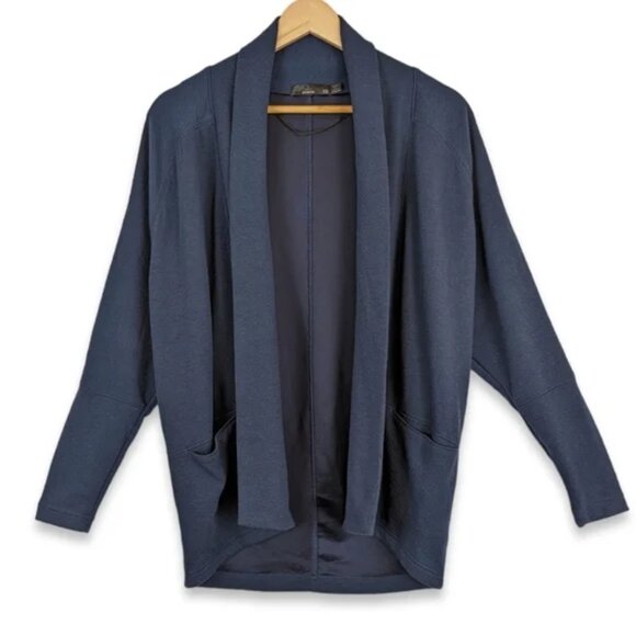 Prana Sweaters - Prana Sunrise navy blue cocoon shawl cozy wrap cardigan with pockets